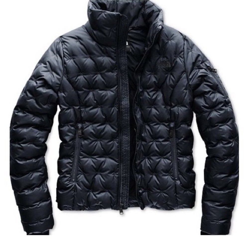 The North Face Holladown Puffer Jacket Down Coat Cross Stitch Black Sz XS Women